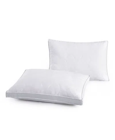 Unikome 2 Pack Medium Density Goose Feather Gusset Pillows, Standard In White