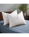 Unikome 2 Pack Premium Medium-firm Goose Feather Bed Pillow With Classic  Piping In White