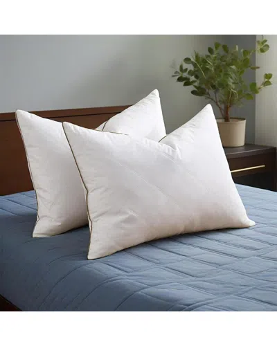 Unikome 2 Pack Premium Medium-firm Goose Feather Bed Pillow With Classic  Piping