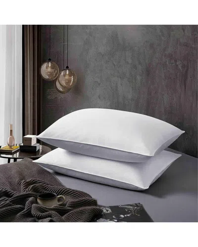 Unikome 233 Thread Count Feather Bed Pillow In White