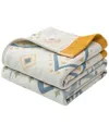 Unikome 233 Thread Count Jacquard Lightweight Breathable Throw Blanket In Multi