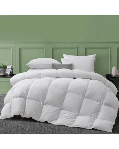 Unikome 233 Thread Count Medium Weight Cotton Goose Feather Down Comforter  Duvet Insert In White