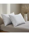 Unikome 233 Thread Count  2 Pack Goose Feather Bed Pillows With  Breathable Cotton Cover