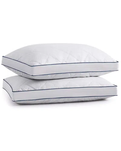 Unikome 2pk Diamond Quilted Goose Down And Feather Gusseted Bed Pillows In Neutral