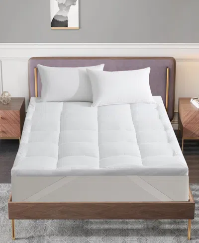 Unikome 3" Quilted Down Alternative Mattress Pad, King In White