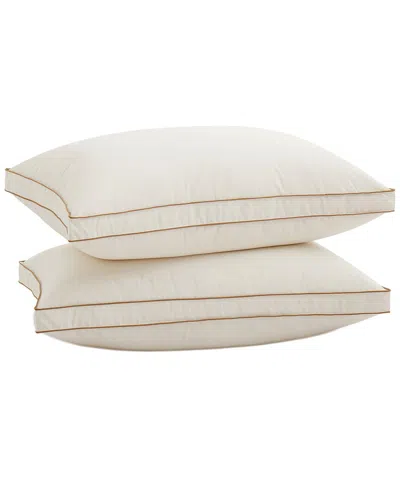 Unikome 300 Thread Count 2-pack Organic Cotton Down Feather Bed Pillows In Neutral
