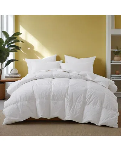 Unikome 300 Thread Count All Season 100% Cotton Feather Down Comforter Duvet  Insert In White