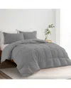 Unikome All-season Organic Cotton Down Comforter In Gray