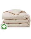 Unikome Cotton Goose Down Feather Fiber Comforter, California King In White