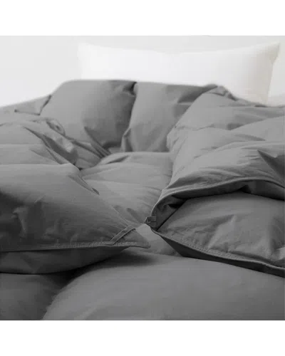 Unikome 300 Thread Count Cotton All Season Goose Feather Down Duvet Insert In Gray