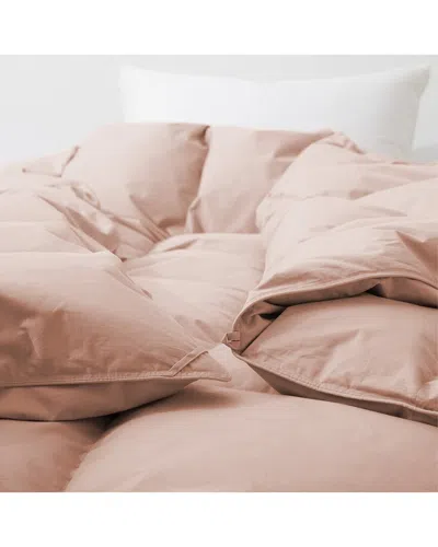 Unikome 300 Thread Count Cotton All Season Goose Feather Down Duvet Insert In Pink