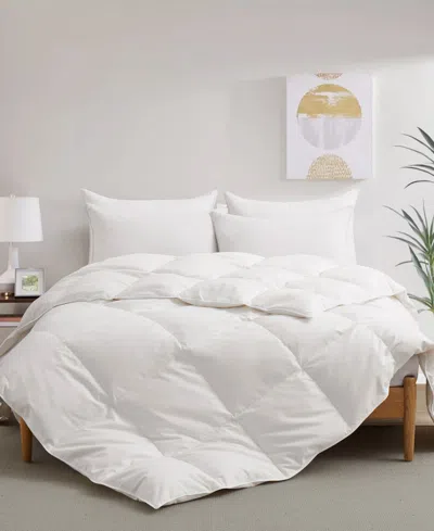 Unikome 300 Thread Count Cotton All-season Goose Feather Comforter, Twin , Twin In White