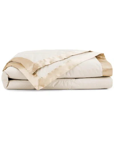 Unikome 300 Thread Count Lightweight Cotton Down Blanket With Satin Trim In White
