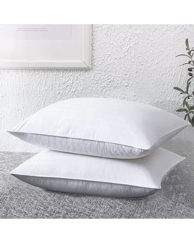 Unikome 300 Thread Count Pack Of 2 Cotton White Down Feather Pillows
