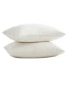 Unikome 300 Thread Count Set Of 2 Organic Cotton 50% Down Pillows In White