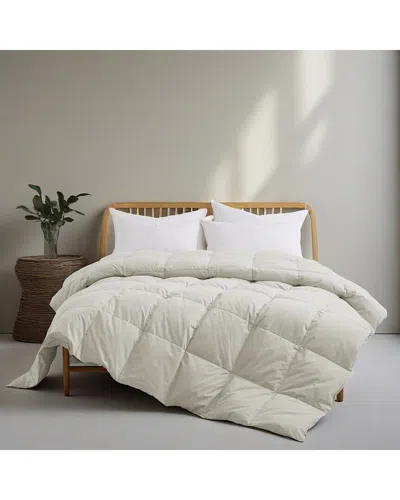 Unikome 300 Thread Count  All Season Organic Cotton White Goose Down  Comforter - Oatmeal