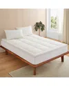 Unikome 300 Thread Count  Organic Cotton Layered Memory Foam Mattress  Topper In White