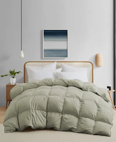 Unikome 360 Thread Count All Season Goose Down Feather Comforter, Twin In Sage Green