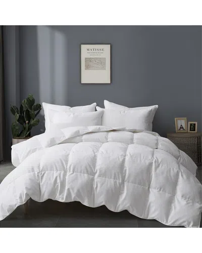 Unikome 233 Thread Count Medium Weight Cotton Goose Feather Down Comforter  Duvet Insert In White