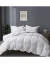 Unikome 233 Thread Count Medium Weight Cotton Goose Feather Down Comforter  Duvet Insert In White