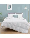 Unikome 360tc Lightweight White Goose Down And Feather Fiber Comforter In White
