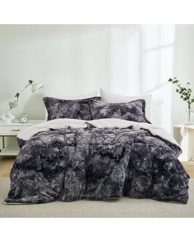 Unikome 3pc Reversible Sherpa Winter Comforter Set In Gray