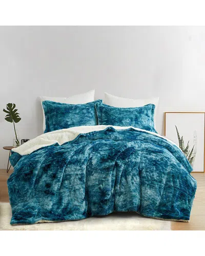 Unikome 3pc Reversible Sherpa Winter Comforter Set