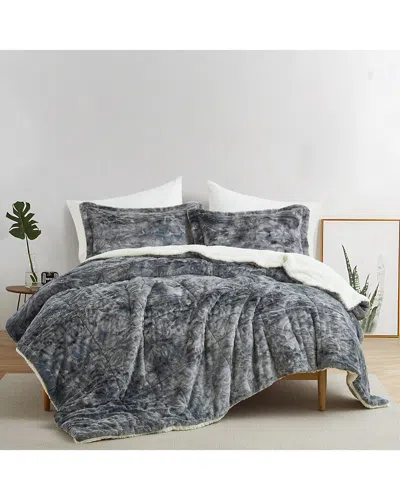 Unikome 3pc Reversible Sherpa Winter Comforter Set