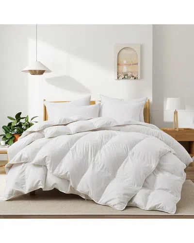 Unikome 400 Thread Count 3-in-1 All Season Down Comforter With Cotton Shell In White