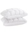 Unikome 400 Thread Count  2 Pack Gusseted Down Bed Pillows With Pinch  Pleat Design