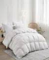 Unikome Medium Warmth Goose Feather Down Fiber Comforter In White