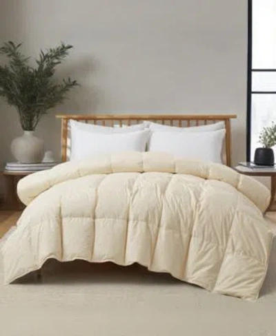 Unikome All Season 300 Thread Count Cotton Goose Down Fiber Comforter In Neutral