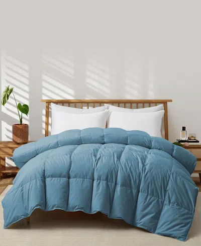 Unikome All Season Goose Down Comforter, King In Blue
