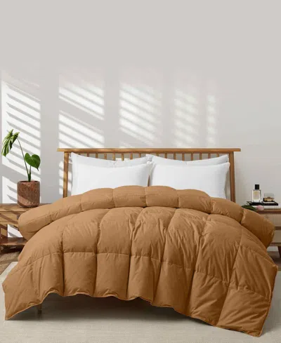 Unikome All Season Goose Down Comforter, King In Brown