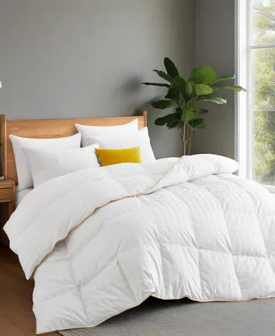 Unikome All Season Goose Feather Down Comforter, Queen In White