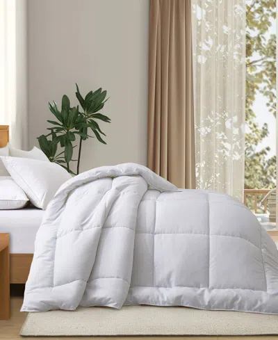 Unikome All Season Grid Quilted Luxury Comforter, King In White