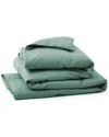 Unikome All Season Organic Cotton White Goose Down Duvet In Green