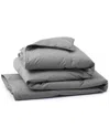 Unikome All Season Organic Cotton White Goose Down Duvet In Gray