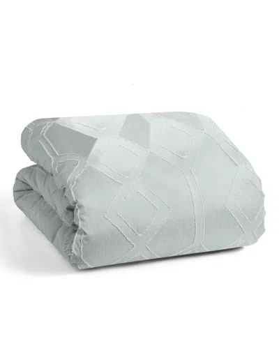 Unikome All Season Textured Jacquard Down Alternative Comforter, Twin In Blue