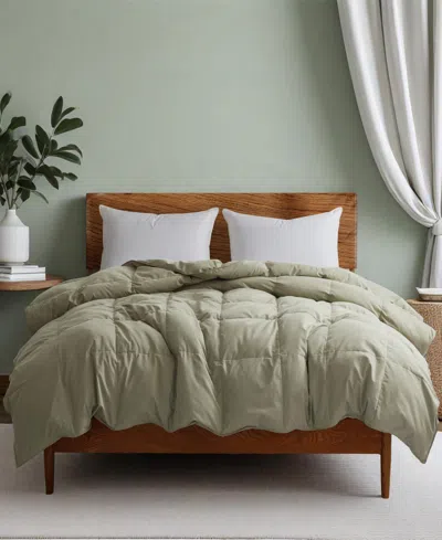 Unikome All Season Ultra Soft Goose Down Fiber Comforter, King In Green