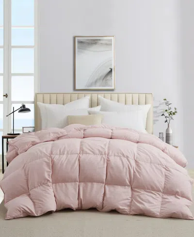 Unikome All Season Ultra Soft Goose Feather And Down Comforter, California King In Pink