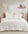 Unikome All Season Warmth White Goose Down Feather Fiber Comforter Collection In White