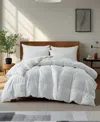 Unikome All Season White Goose Down Fiber Comforter, Full/queen In White