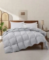 Unikome All Season White Goose Down Fiber Comforter In Gray