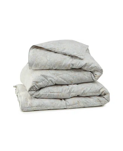 Unikome All Season White Goose Feather Fiber Comforter, Full/queen In Gray