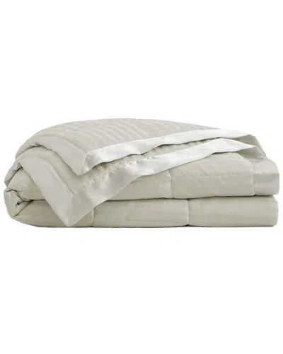 Unikome All Seasons Down Alternative Bed Blanket With Satin Trim In White