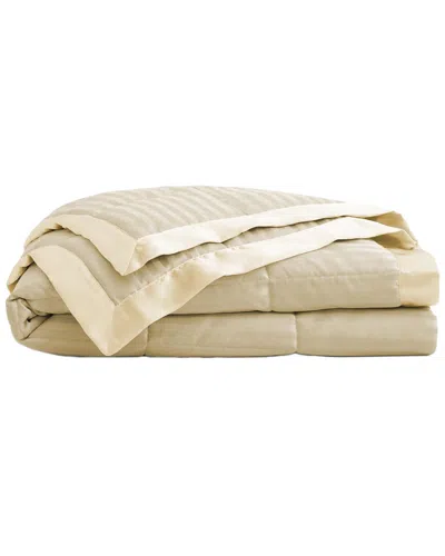 Unikome All Seasons Down Alternative Bed Blanket With Satin Trim In Neutral
