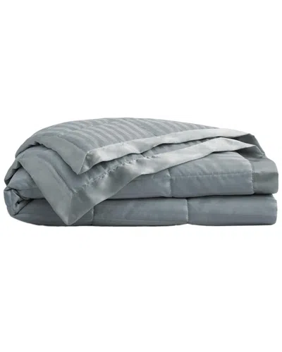 Unikome All Seasons Down Alternative Bed Blanket With Satin Trim In Gray