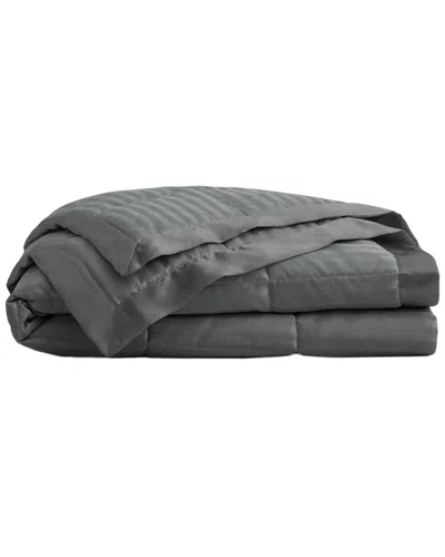 Unikome All Seasons Down Alternative Bed Blanket With Satin Trim In Gray
