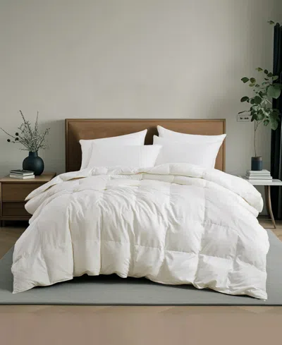 Unikome All Seasons Goose Down Feather Fiber Comforter, Full/queen In White